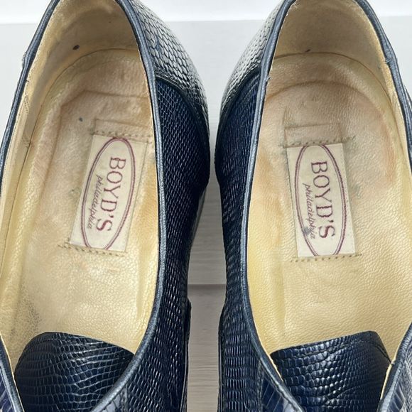 Vntg Lizard Blue Dress Shoes Men Sz 10.5 Made in Spain For Boyds of Philadelphia main image 14
